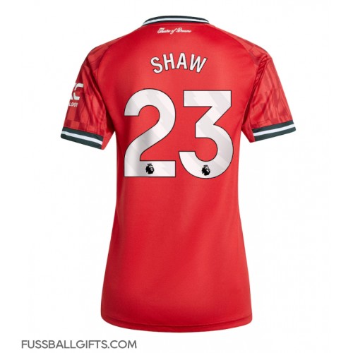Manchester United Luke Shaw #23 Fußballbekleidung Heimtrikot Damen 2025-26 Kurzarm